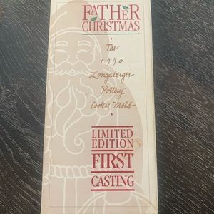 Longaberger Pottery Father Christmas cookie mold